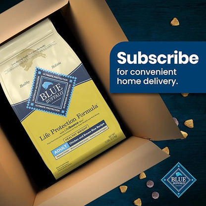 Blue Buffalo Life Protection Formula Healthy Weight Adult Dry Dog Food, Supports an Ideal Weight, Made with Natural Ingredients, Chicken & Brown Rice Recipe, 5-lb Bag
