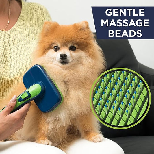 Bonza by Leash Boss Pet Slicker Brush - Long Hair Grooming Tool for Cats and Dogs, Deshedding and Detangling (Large)
