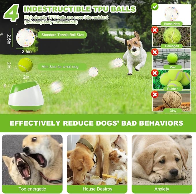 Automatic Ball Launcher for Dogs (Old Green)