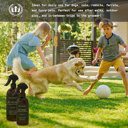 Muse Apothecary Pet Ritual Pet Cologne Spray for Dogs - Dog Perfume Spray Long Lasting After Bath - Pet Perfume for Dogs - Essential Oils Infused - 8oz, Fresh Bouquet