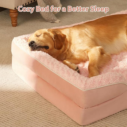 WNPETHOME Dog Bed for Extra Large Dogs, Washable Dog Bed with Waterproof Lining & Non-Skid Bottom, Orthopedic Egg Foam Couch for Pet Sleeping, Pet Bed
