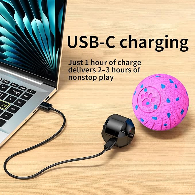 Smart Interactive Dog Toys, Activated Moving, Bouncing, Rotating Ball for Medium/Large Dogs, Motion-Activated Dog Ball to Keep Them Busy, IP54 Waterproof & E-TPU, Fun & Engaging Dog Gift
