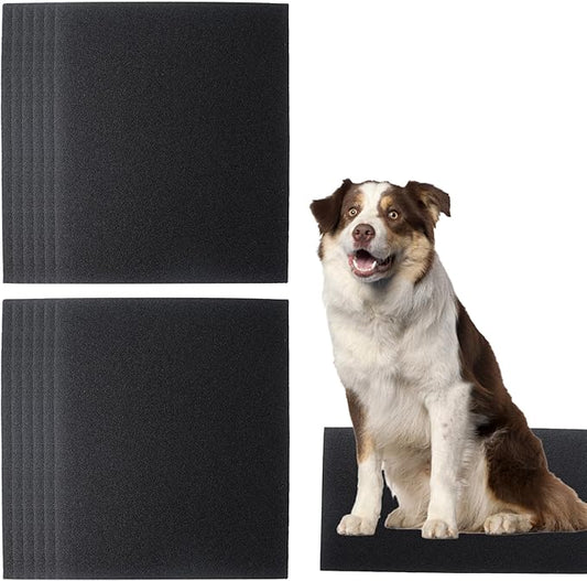Klmnop 12 Pcs Self-Adhesive Dog Nail Scratch Replacement Pad, Sandpaper Board with Sticky for Dog Cat Nail Care, Trim, File Claw Care(11×9 Inch)