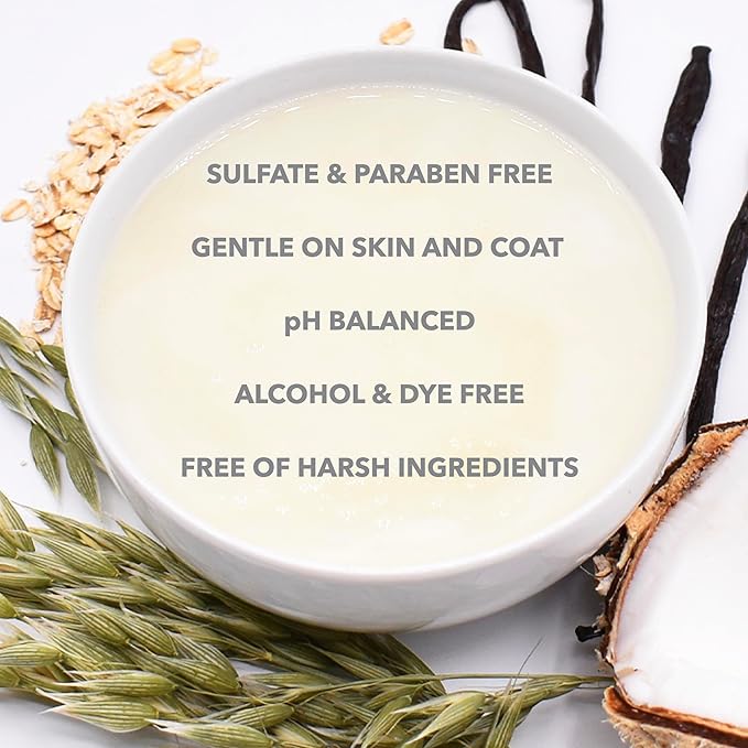 Isle of Dogs - Everyday Natural Luxury Silky Oatmeal Conditioner - Jasmine + Vanilla - Sulfate & Paraben Free Formula - Conditioner With Oatmeal & Jojoba Oil For A Silky Coat - 1 Gal, 16 Fl Oz