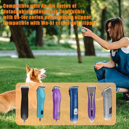 Andis/Oster A5/Wahl KM-10 Series Compatible 5PCS Detachable Dog Clipper Blades (Gold-#10, 30, 4FC, 5FC, 7FC)
