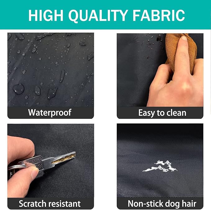 Dog Bed Cover 44Lx32Wx4H Inch.Waterproof Heavy Duty Durable Oxford Dog Bed Replacement Covers with Zipper.Washable Removable Pet Bed Mattress Protector Cover.Black,Cover Only.