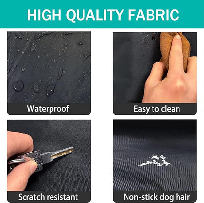 Dog Bed Cover 54Lx44Wx4H Inch.Waterproof Heavy Duty Durable Oxford Dog Bed Replacement Covers with Zipper.Washable Removable Pet Bed Mattress Protector Cover.Black,Cover Only.