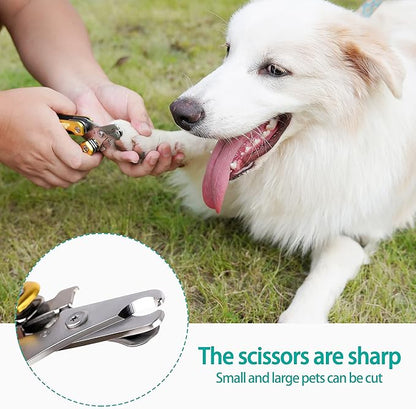 Heavy Duty Dog Nail Clippers for Thick Nail 【Cut Nails Like Butter】, Quite Sharp Pet Nail Clippers for Large Dogs, Easy & Safe Dog Nail Trimmer for Large Medium Small Dogs Cat with Nail File