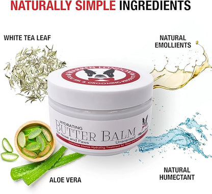 Warren London Hydrating Butter Balm- Dog Balm for Paws and Nose- Made in USA- Unscented 4oz