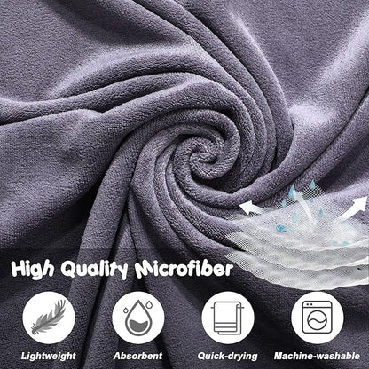 Kenning 6 Pieces Dog Towel Large Soft Pet Grooming Towel Absorbent Microfiber Dog Grooming Supplies with Embroidered Paw for Drying Dogs Cats Bathing Essentials, 20 x 39 Inch, Gray, Blue, Pink