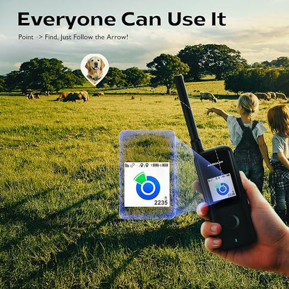 Aorkuler Outdoor GPS Dog Tracker – Ideal for Remote & Rural Areas, No Phone or Signal Needed, Real-Time Tracking for Daily Walks, Hiking, Farms, and Large Open Spaces – No Monthly Fees (Tracker 2)