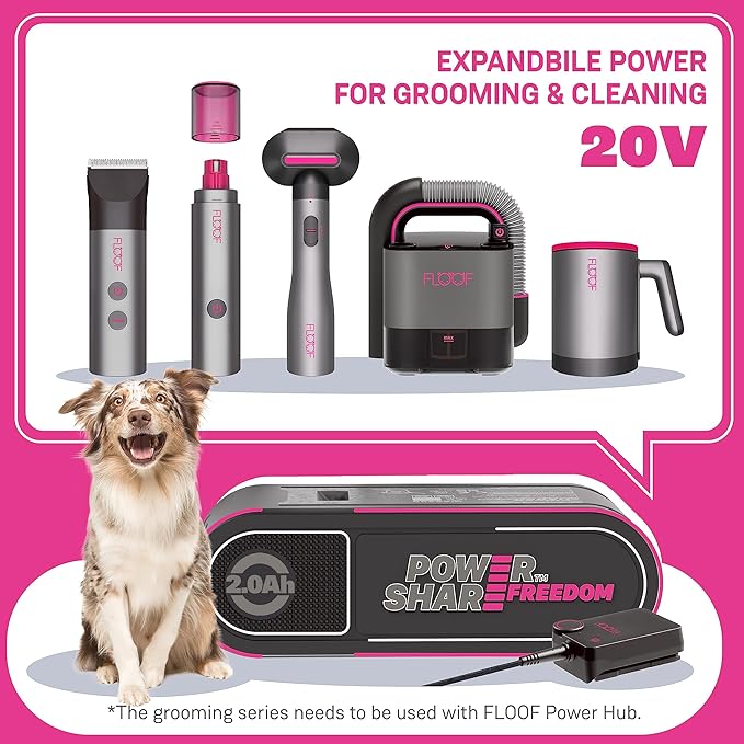 FLOOF Dog Paw Cleaner, Dog Paw Washer, Smart & Easily Used Dog Foot Washer for keeping pet paws clean and fresh, 20V Powershare Freedom, FLOOF Portable Pet Grooming System(Tool Only)