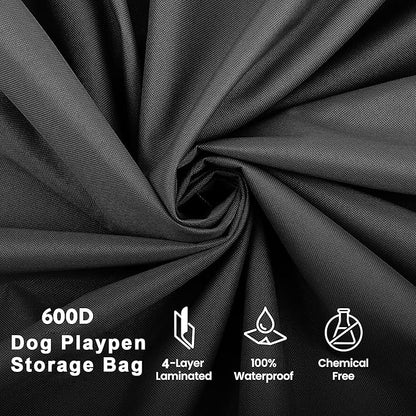 24" Dog Playpen Storage Bag, Suitable for Foldable Exercise Pet Playpens, Dog Fence Travel Bag with Handles for Camping and RV Trip, Waterproof Oxford Fabric