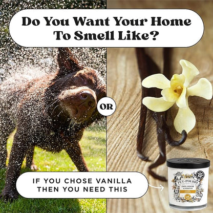Pet-Pourri Canine Coconut Dog Deodorizer Candle – Puppy & Dog Safe – Plant Based Ingredients & Wax – Vet Approved – Aromatherapy & Air Freshener for Pet Odor – Scented with Coconut, Jasmine & Pear