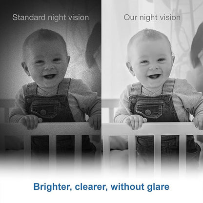 VTech [Upgraded] VM350-2 Baby Monitor, 5" Screen,2 Cameras,1000ft Range, Night Vision, 2-Way Audio, Lullabies, Secure Transmission No WiFi