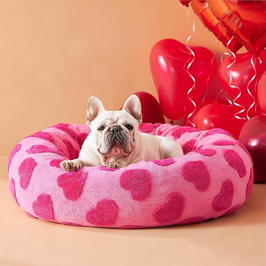 Lesure Dog Bed Cover - Medium Dog Bed Washable Removable Cover, Replacement Cover for Orthopedic Pet Mad Beds, 30x30x8 Inches Tickled Pink