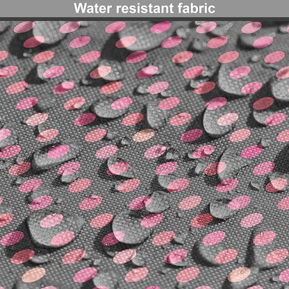 Lunarable Dusty Rose Dog Crate Cover, Retro Polka Dots Pattern in Pink Colors Spotted Texture Image, Easy to Use Pet Kennel Cover for Medium Large Dogs, 36 Inch, Pink Peach Charcoal Grey