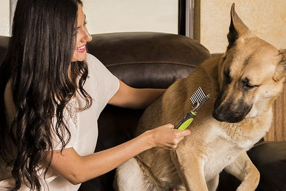 Dematting Comb, Pet Grooming, Has Long, Sharp, Rounded-End Teeth to Gently, Cut Out Tangles - and Knots, from All Breeds, and Hair Types.