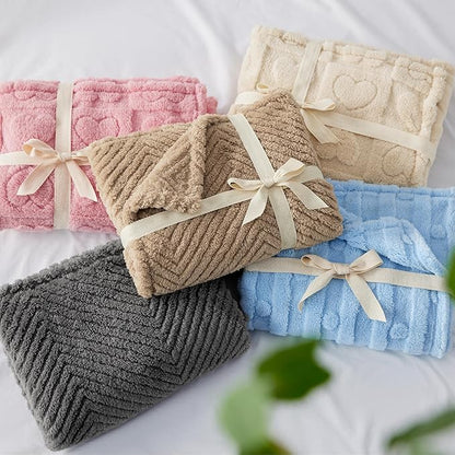 Bedsure Dog Blanket for Medium Dogs Washable - Soft Fluffy Puppy Blanket with Premium 300GSM Coral Fleece, Cozy Calming Cat Blankets for Indoor Cats, Fuzzy Pet Blanket for Kitten Doggy, Blue, 30x40IN