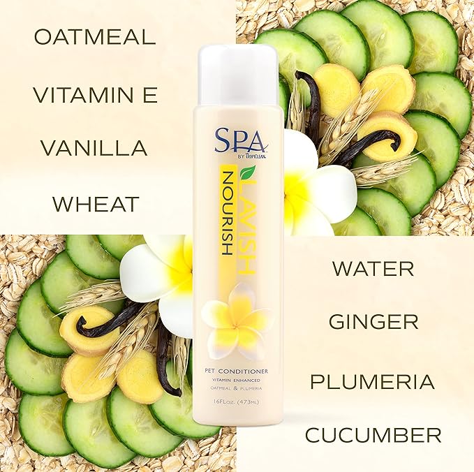 TropiClean SPA Lavish Dog Conditioner | Nourishing Conditioner For Dogs | Naturally Derived Salon Grade Ingredients | Made in the USA | 16oz