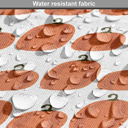Lunarable Autumn Pumpkin Dog Crate Cover, Simplistic Halloween Fruit Pattern on Plain Backdrop, Easy to Use Pet Kennel Cover for Small Dogs Puppies Kittens, 18 Inch, Orange Green