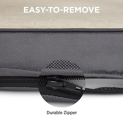 Lesure Dog Bed Cover - Medium Dog Bed Washable Removable Cover, Replacement Cover for Orthopedic Pet Mad Beds, 30x20x3 Inches Grey