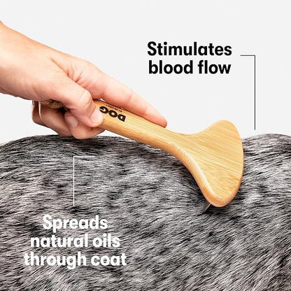 DOG by Dr Lisa - Rake - Brush for Dogs - for Thick-Coats - for Shedding and Grooming - Made from Sustainable Bamboo - Vet-Created - One Size