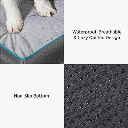 Lesure Dog Bed Cover - Large Dog Bed Washable Removable Cover, Replacement Cover for Orthopedic Pet Mad Beds, 36x27x3.5 Inches Grey
