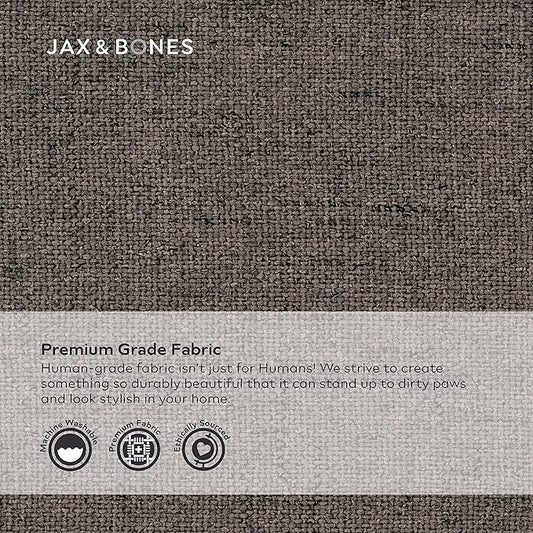 Jax & Bones Dog Crate Cover & Dog Crate Pad Set - Includes Crate Bed, Kennel Cover, & Soft Liner That Acts Like a Bumper - Small Lark Graphite - Made in USA